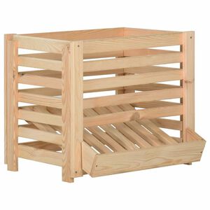 vidaXL Caixa para batatas 60x40x50 cm pinho maci&ccedil;o