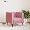 vidaXL Sof&aacute; chesterfield veludo rosa