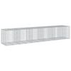 vidaXL Cesto gabi&atilde;o com cobertura 550x100x100 cm ferro galvanizado