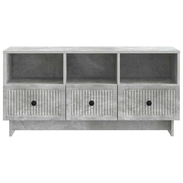 vidaXL Gabinete para TV com gaveta Cinzento Cimento 102 x 34,5 x 50 cm
