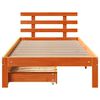 vidaXL Estrutura de cama c/ gavetas 75x190cm pinho maci&ccedil;o castanho-mel