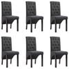 vidaXL Cadeiras de jantar 6 pcs tecido cinzento-escuro