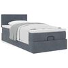 vidaXL Estrutura cama otomana colch&atilde;o 90x190 cm veludo cinzento escuro