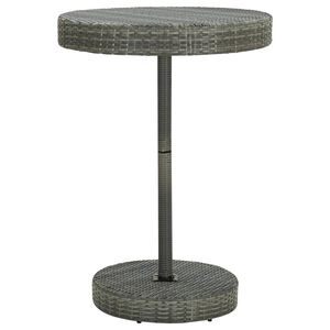 vidaXL Mesa de jardim 75,5x106 cm vime PE cinzento