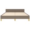 vidaXL Cama sem colchão 140x190 cm tecido castanho-acinzentado