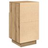 vidaXL Mesa de cabeceira com 2 gavetas 36x36x68 cm carvalho artisiano
