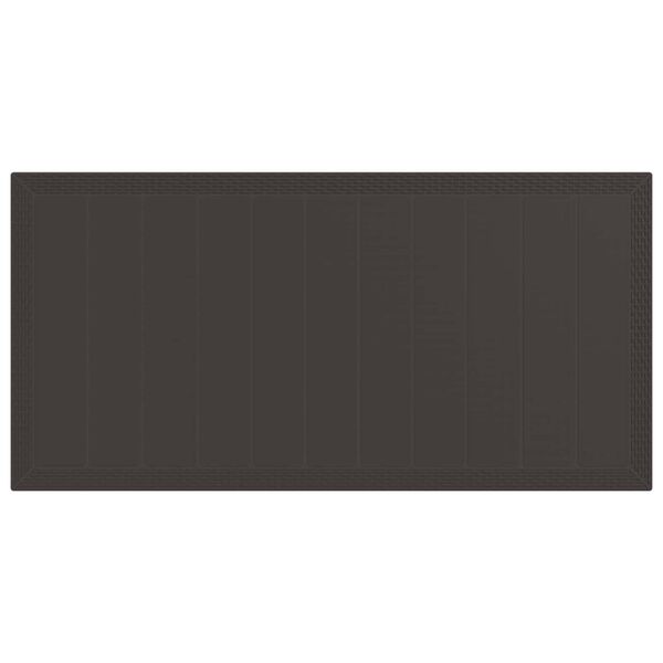 vidaXL Conjunto de Jantar para Jardim 9 pcs Castanho Polipropileno