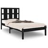vidaXL Estrutura de cama solteiro 90x190 cm madeira maci&ccedil;a preto