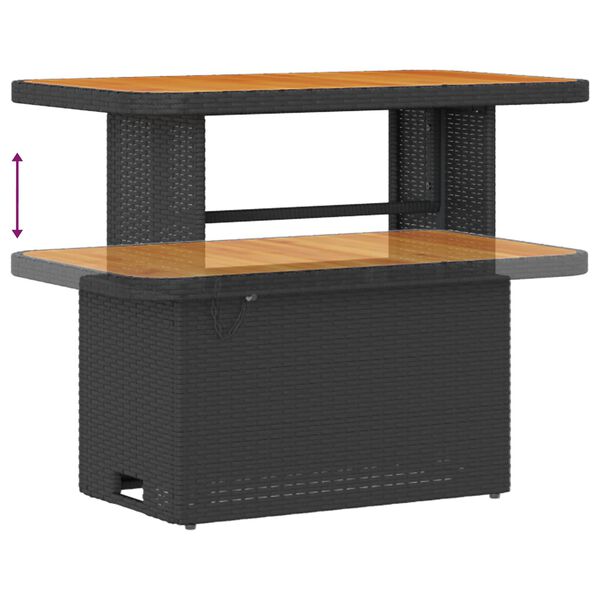 vidaXL Conjunto de Sof&aacute; de Jardim 8 pcs Preto vime PE