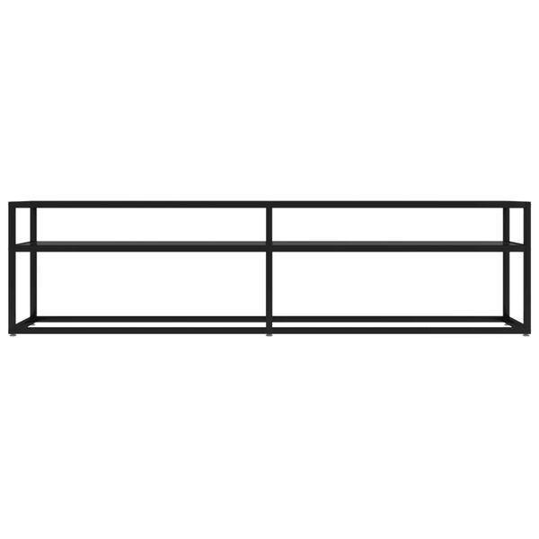 vidaXL M&oacute;vel de TV 160x40x40,5 cm vidro temperado preto