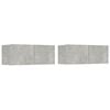 vidaXL M&oacute;veis de TV 2pcs 80x30x30 cm madeira processada cinza cimento