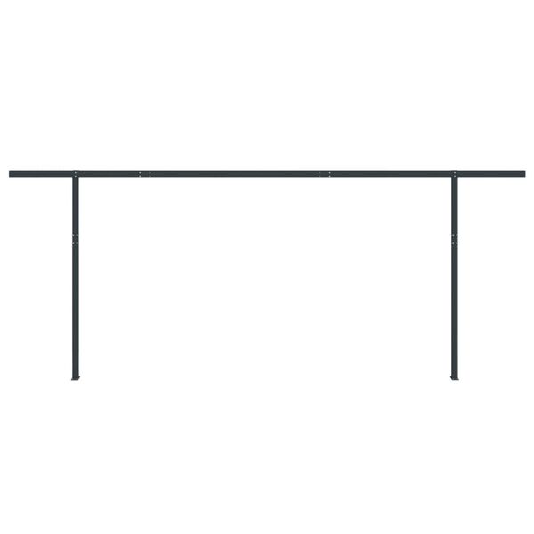vidaXL Conjunto de postes para toldo 600x245 cm ferro antracite