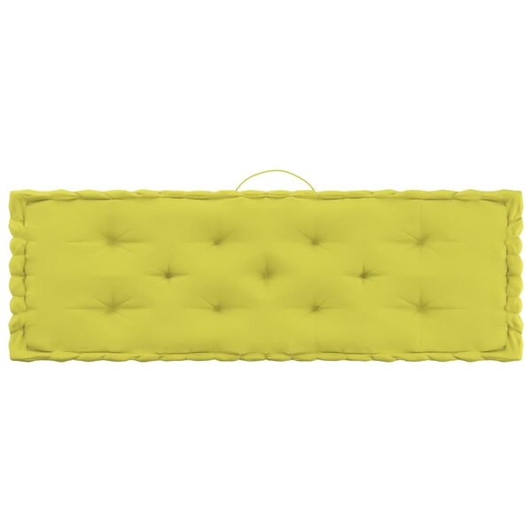 vidaXL Almofad&otilde;es para sof&aacute; de paletes 3 pcs algod&atilde;o verde ma&ccedil;&atilde;