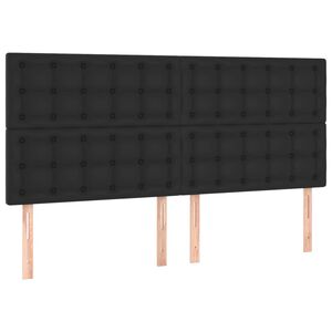 vidaXL Cabeceira Preta 160x5x118/128 cm Couro Sint&eacute;tico