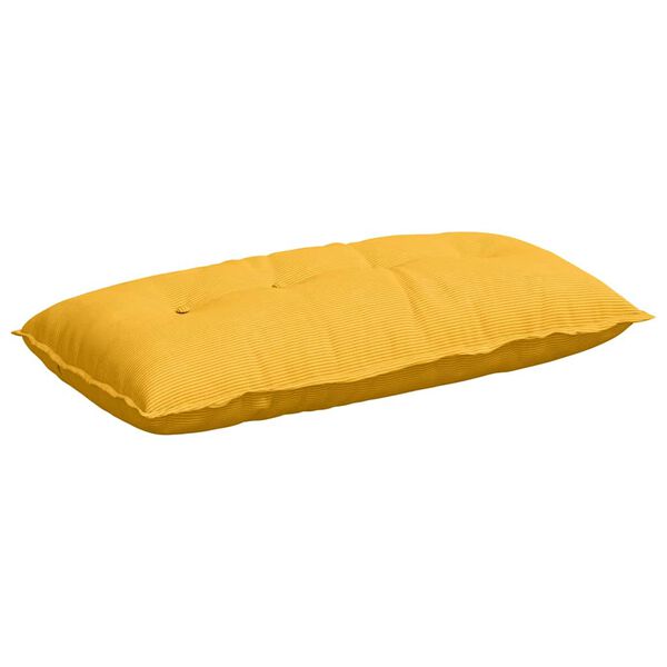 vidaXL Travesseiro para Costas Amarelo Claro 100 x 50 cm