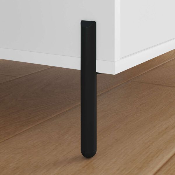 vidaXL P&eacute;s de M&oacute;veis 12 pcs Preto 66 x 36 x 160 mm Ferro