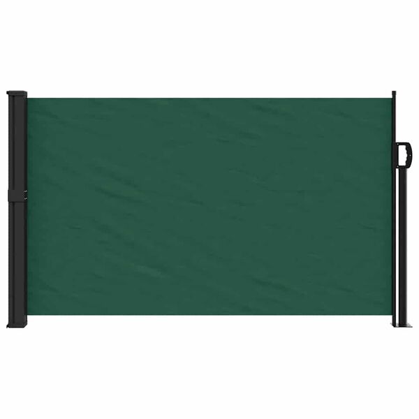 vidaXL Toldo lateral retrátil 120x600 cm verde-escuro