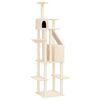 vidaXL &Aacute;rvore p/ gatos c/ postes arranhadores sisal 201 cm cor creme