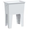 vidaXL Tanque de lavar roupa 59x41x75 cm resina branco