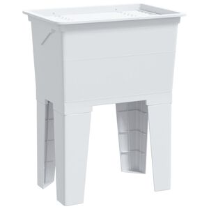 vidaXL Tanque de lavar roupa 59x41x75 cm resina branco