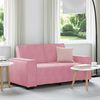 vidaXL Sof&aacute; de 2 lugares veludo 160x78x84 cm rosa
