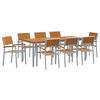 vidaXL Conjunto de Jantar para Jardim 9 unid. Cinzeto