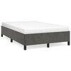 vidaXL Estrutura de cama sem colch&atilde;o 120x190 cm Veludo cinza escuro