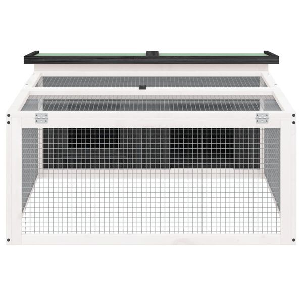 vidaXL Coelheira 117,5x97x47,5 cm pinho maciço cinzento