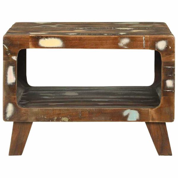 vidaXL Mesa de centro 50 x 50 x 35 cm Madeira recuperada maciça