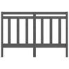 vidaXL Cabeceira de cama 126x4x100 cm pinho maciço cinzento