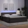 vidaXL Cama com arruma&ccedil;&atilde;o e LED Cinzeto 180 x 200 cm Couro Sint&eacute;tico