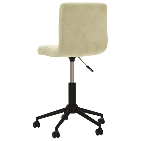 vidaXL Cadeiras de jantar giratórias 6 pcs veludo cor creme