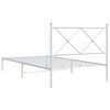 vidaXL Estrutura de cama com cabeceira 100x190 cm metal branco