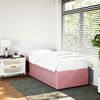 vidaXL Estrutura de cama 90x190 cm veludo rosa