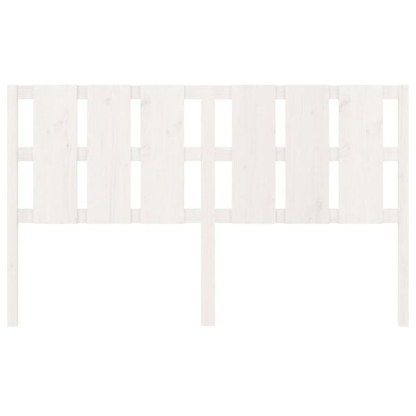 vidaXL Cabeceira de cama 185,5x4x100 cm madeira de pinho maci&ccedil;a branco