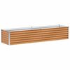 vidaXL Canteiro de jardim elevado 195 x 50 x 36 cm A&ccedil;o Galvanizado