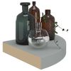 vidaXL Prateleira de canto suspensa 25x25x3,8 cm MDF cinzento
