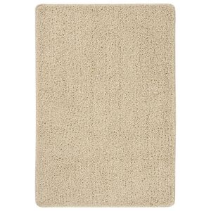 vidaXL Tapete shaggy 160x230 cm antiderrapante cor creme