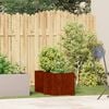 vidaXL Floreira enferrujada 40x80x40 cm a&ccedil;o resistente