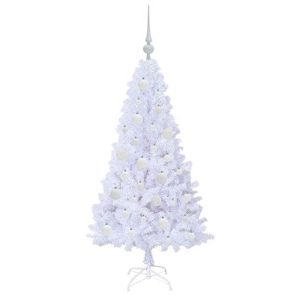 vidaXL &Aacute;rvore de Natal Artificial com 150 LEDs Branco 120 cm PVC e A&ccedil;o