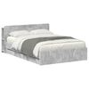 vidaXL Estrutura de Cama com Armazenamento Cinzento Cimento