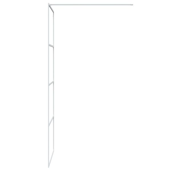 vidaXL Divisória de chuveiro branco 80x195 cm vidro ESG transparente