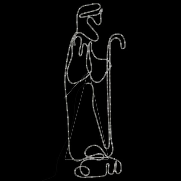 vidaXL Figura natal&iacute;cia de pastor e cordeiro com 168 LEDs 102,5x35 cm