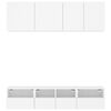 vidaXL 5 pcs m&oacute;veis de parede p/ TV derivados de madeira branco