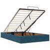 vidaXL Estrutura cama otomana colch&otilde;es 120x200cm veludo azul escuro