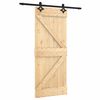 vidaXL Porta Deslizante Natural e Preto 85 x 210 cm