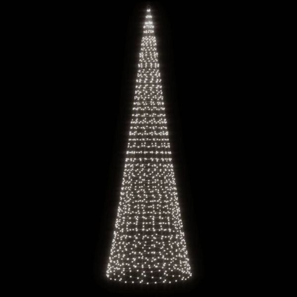vidaXL LED &Aacute;rvore de Natal no mastro 1534 LEDs Branco Frio 500 cm