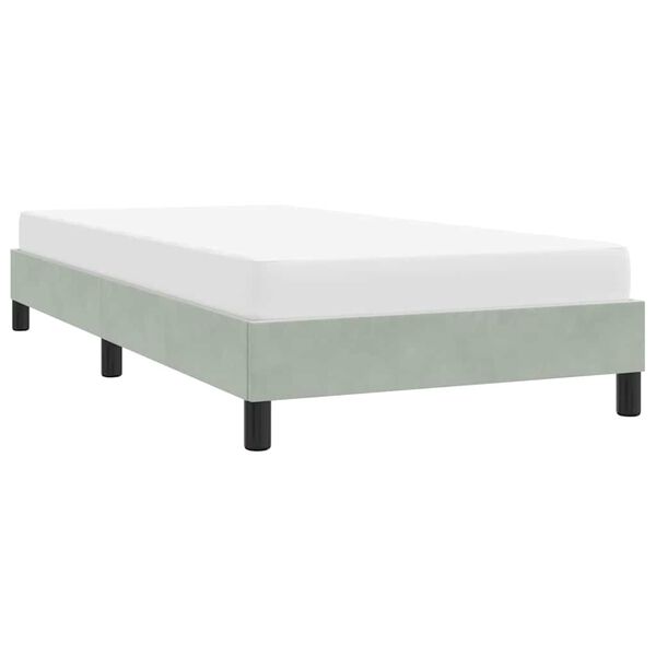 vidaXL Estrutura de cama sem colchão 80x210 cm veludo cinzento-claro
