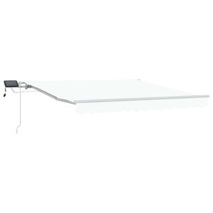 vidaXL Toldo retr&aacute;til Branco 350 x 250 cm Tecido e Alum&iacute;nio