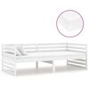vidaXL Sof&aacute;-cama com colch&atilde;o 90x200 cm pinho maci&ccedil;o branco